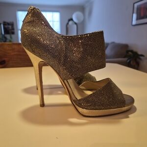 Jimmy Choo Elegant Gold High Heel Sandals